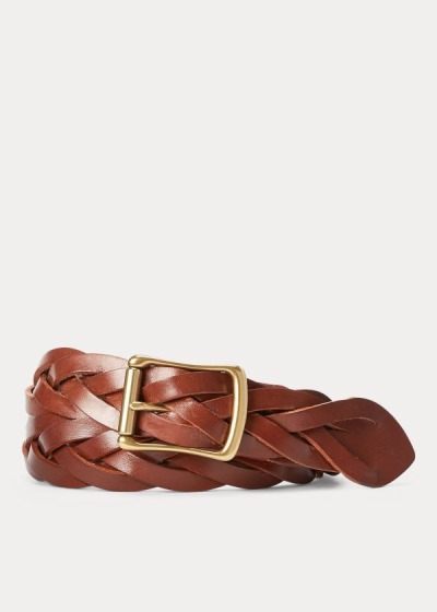 Men's Ralph Lauren Braided Leather Belt | 139708LOD